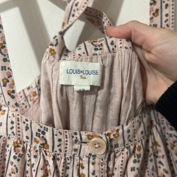 • LOUIS LOUISE • Girls CARINOUX FLORAL PRINT DRESS Pink / Gray Size 12 - Picture 4 of 4